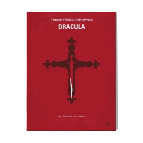 Canevas Imprimer Film Cinéma No263 Mon Affiche De Film Minimale Dracula Le Vampire Vient...=9328 Diy Installer 40x50cm Sur Toil