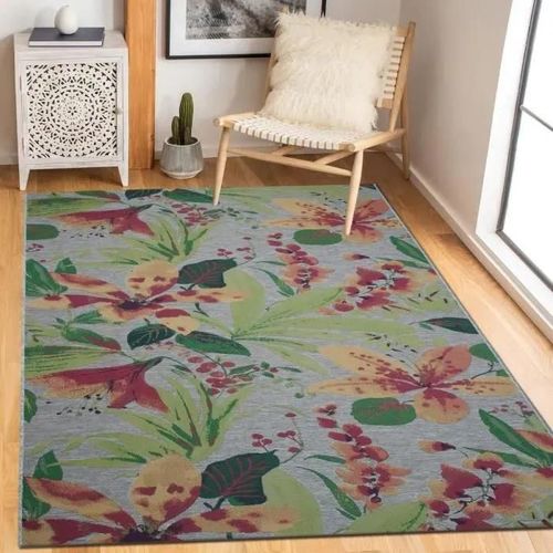 TAPISSERIE - Tapis d'extérieur intérieur motif floral vert multicolore 160x230