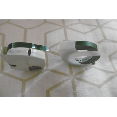 Dymo Ruban Pour Pince Manuelle 6mmx3m Vert Foncé Lot De 2 ( Brillant Et Mat )