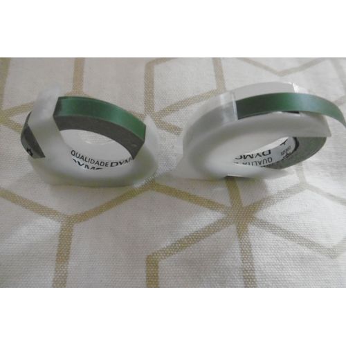 Dymo Ruban Pour Pince Manuelle 6mmx3m Vert Foncé Mat Lot De 2