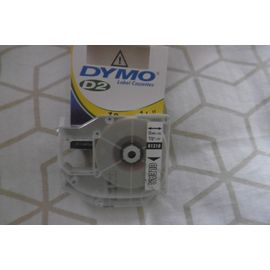 Dymo Ruban Cassette 12mmx10m Fond Transparent Écriture Noire Dymo 61210