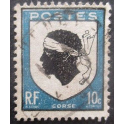 France N°755a Bleu-Gris Armoirie De Corse Oblitéré