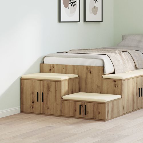 Meuble De Rangement Vidaxl En Chêne, 118x41x40 Cm, En Bois Aggloméré
