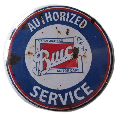Magnet Rond 6 Cm Authorized Buick Service Vieillit Deco Garage Diner Loft