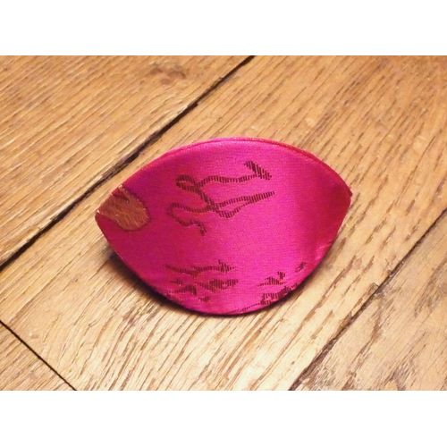 Porte Monnaie Clic Clac Rigide Rose à Motif Doré- Neuf