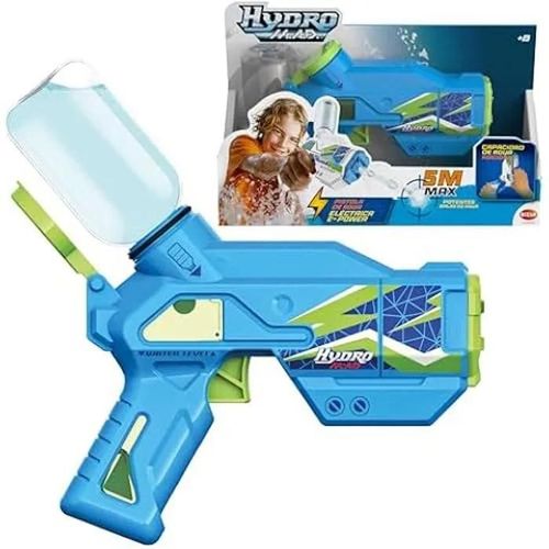 Pistolet À Eau - Bizak - Hydro M.A.D. Mini Blaster - Portée Jusqu'à 5 M - Réservoir 300 Ml - Rechargeable