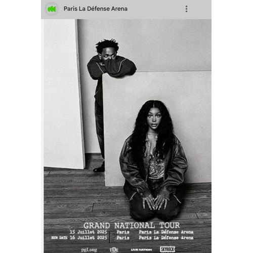 Billet Kendrick Lamar Sza