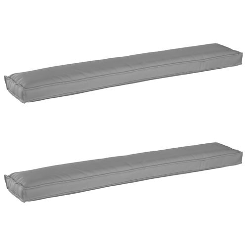 Vidaxl Coussins De Palette Pour Banc 2 Pcs Gris 200x40x8 Cm Tissu Oxford