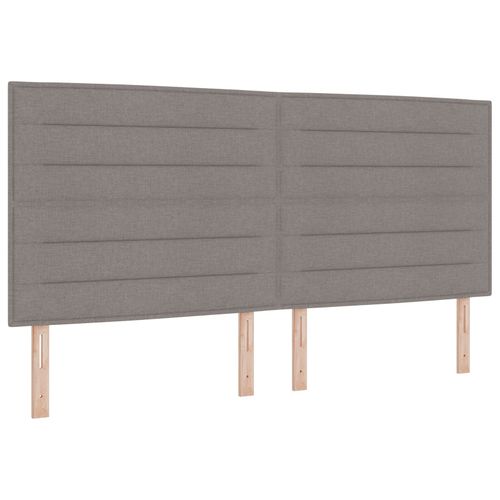 Vidaxl Tête De Lit Design Lignes Taupe 200 Cm Tissu