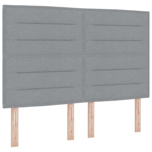 Vidaxl Tête De Lit Design Lignes Gris Clair 140 Cm Tissu