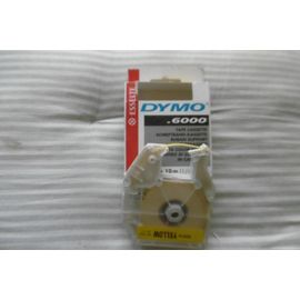 Dymo Ruban Cassette 6mmx10m Fond Jaune Écriture Noire Pour Étiqueteuse Dymo 6000 Code 60614