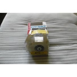 Dymo Ruban Cassette 19mmx10m Fond Jaune Écriture Noire Pour Étiqueteuse 6000 Code 61914