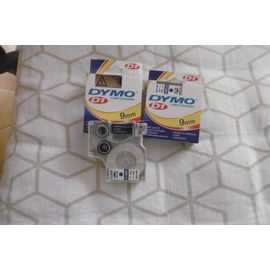 Dymo Ruban Cassette 9mmx7m Fond Blanc Écriture Bleu Pour Titreuse Dymo 1000/2000/3500/..... Dymo 40914 Les 2