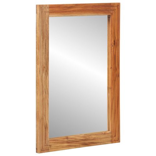 vidaXL Miroir de salle de bain 50x70x3 cm Bois massif Acacia