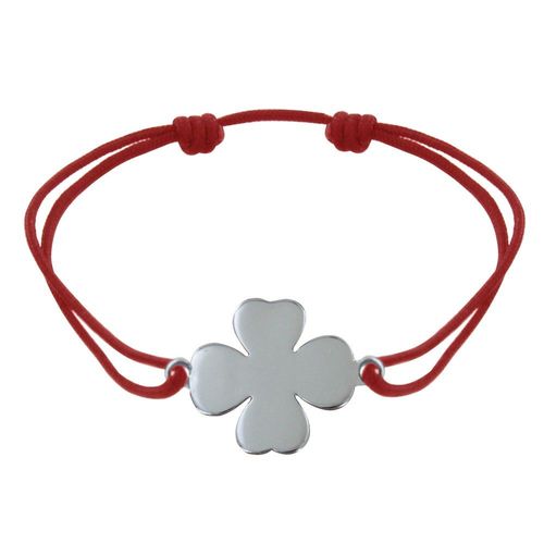 Les Poulettes Bijoux - Bracelet Argent 925 Trèfle Sur Lien