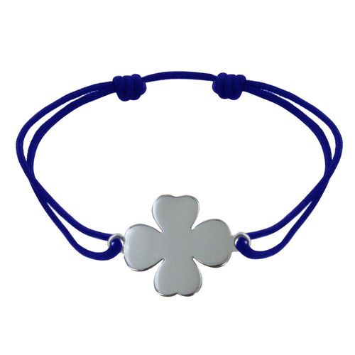 Les Poulettes Bijoux - Bracelet Argent 925 Trèfle Sur Lien
