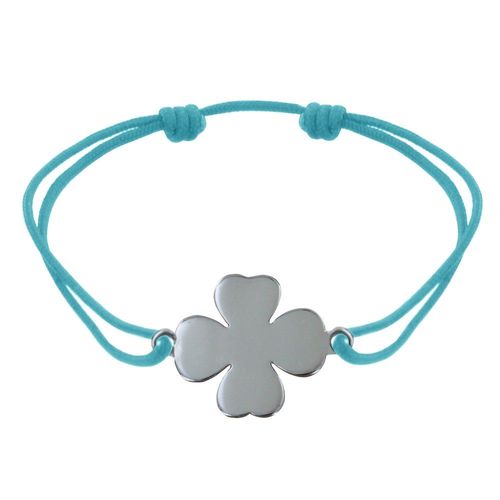 Les Poulettes Bijoux - Bracelet Argent 925 Trèfle Sur Lien