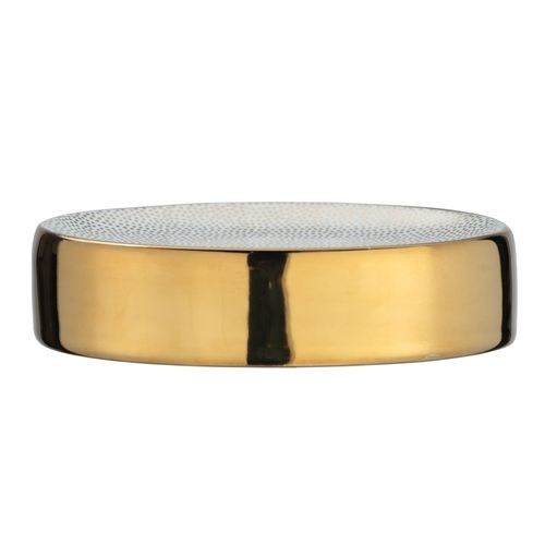 Porte savon design Nuria - Blanc et doré