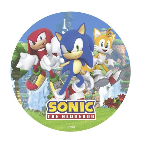 Disque Azyme Sonic The Hedgehog Déco Gâteau 20cm