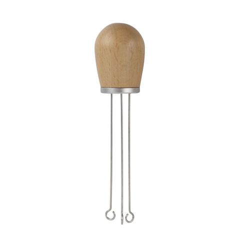 Diffuseur de poudre de café en acier inoxydable 304 avec manche en bois massif et aiguille de rechange