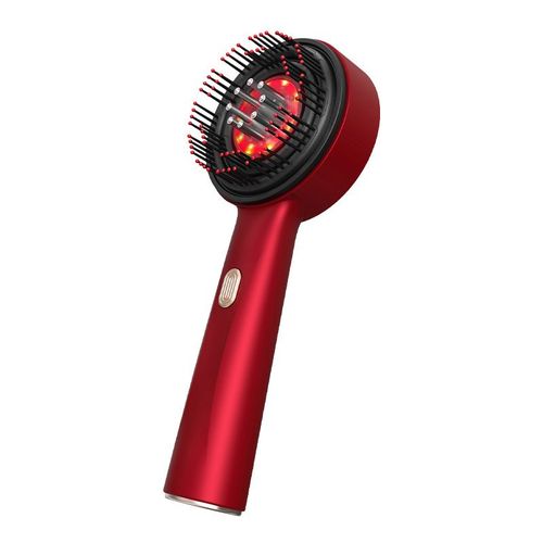 Masseur De Cheveux Roux, Masseur De Cuir Chevelu, Peigne De Massage Électrique Multifonctionnel, Peigne De Massage Diffuseur D'huile Étanche Sans Fil (Rouge) - 21 Cm 8,5 Cm 5,7 Cm