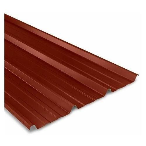 Tôle bac acier 0.63 mm couverture métallique 2100x1000 mm AXEL® Coloris: Rouge Tuile RAL 8012