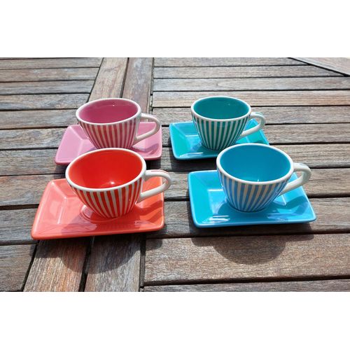 Service À Café Expresso Vintage Lbvyr (4 Tasses & Sous-Tasses)