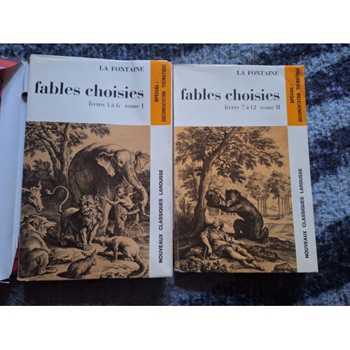 Fables Choisies Livres I À Vi Et Livres Vii À Xii - Nouveaux Classiques Illustrés Larousse- 2 Volumes : La Fontaine