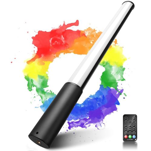 Tube lumineux LED portable RGB P400, éclairage couleur pour photographie et vidéo, IRC 95 + 2 500 K-6 500 K, adapté aux studios de photographie et aux blogs