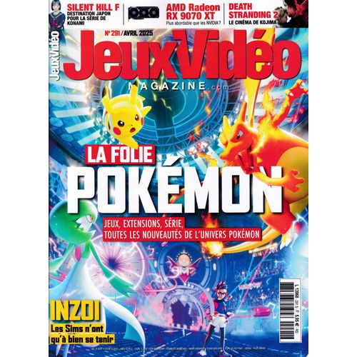 Jeux Vidéo Magazine - N°291 - Avril 2025 - La Folie Pokemon - Jeux, Extensions, Série, Toutes Les Nouveautés De L'Univers Pokemon - Inzoi - Les Sims N'Ont Qu'À Bien Se Tenir