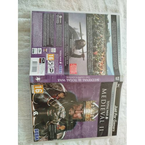 Jeu Pc Dvd Rom Just For Gamers : Total War Medieval Ii - Double Dvd : Disc 1 = Medieval Ii Total War Disc 2 : Medieval Ii Total War Kingdoms . Complet Avec Son Guide D'Installation Et Et Son Code.