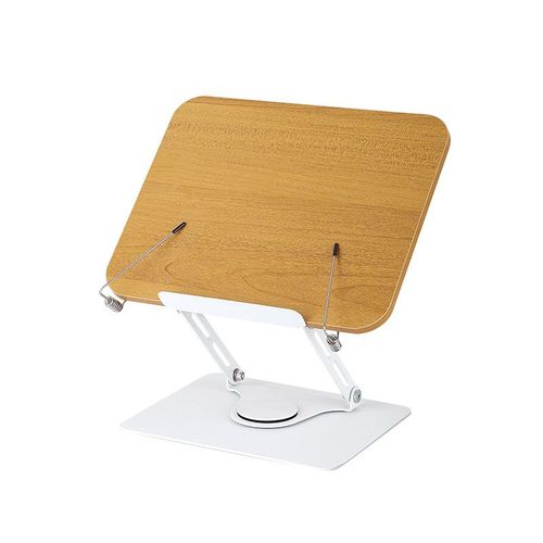 Support De Lecture Pliable Et Rotatif En Bois, Support Multifonction Mains Libres