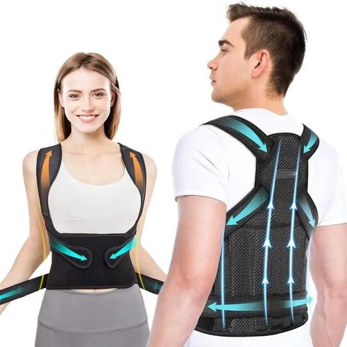 Correcteur De Posture Pour Femmes Et Hommes, Ceinture De Redressement Du Dos, Confortable, Respirant Et Réglable - S