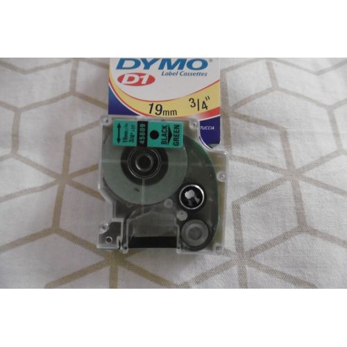 DYMO D1 - Étiquettes - noir sur vert - Rouleau (1,9 cm x 7 m) 1 rouleau(x) - pour LabelMANAGER; LabelPOINT