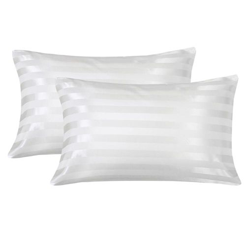 2pcs Soie Artificielle Respirante Confortable Taie D¿Oreiller Taie D¿Oreiller (L)