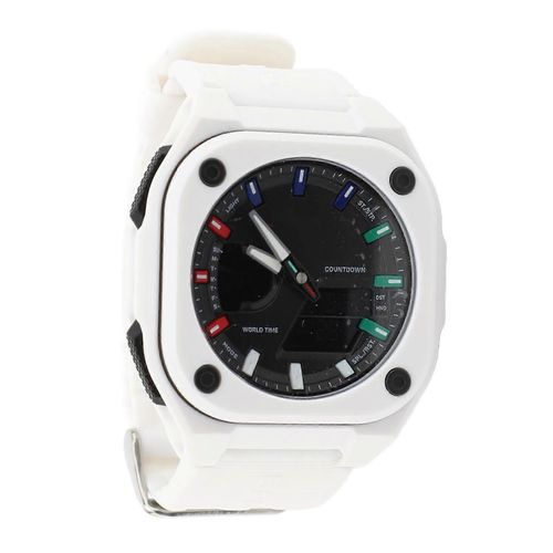 Montre De Sport Numérique Blanche : Résistante À L¿Eau Avec Rétroéclairage El, Chronomètre, Alarme Et Double Affichage De L¿Heure