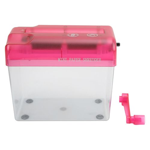 Mini Destructeur Manuel : Transparent, Muet, Compact, Antidérapant Pour Le Bureau Et L¿École