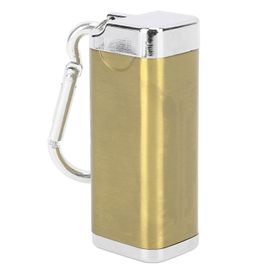 Cendrier portable Mini cendrier en alliage d¿aluminium cuboïde élégant avec couvercle pour les voyages en voiture Gold