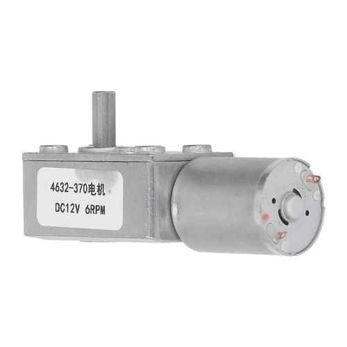 Moteur à engrenages à vis sans fin 6RPM Moteur à engrenages à courant continu autobloquant robuste pour ouvre-porte petits treuils DC12V