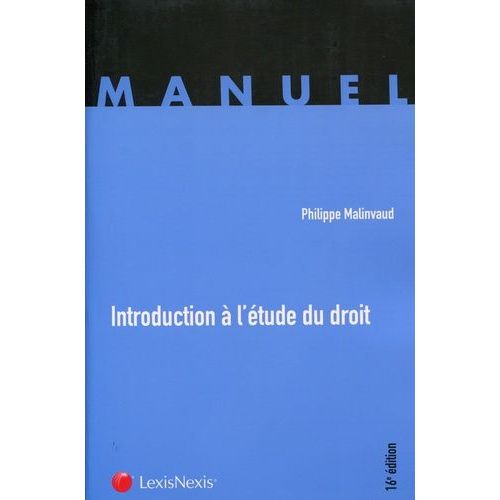 Introduction À L'étude Du Droit