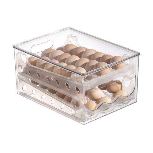 Slide Eggs Storage Box Egg Holder Container RéFrigéRateur Tiroir Empilable Food Eggs Box Cuisine RéFrigéRateur Organisateur