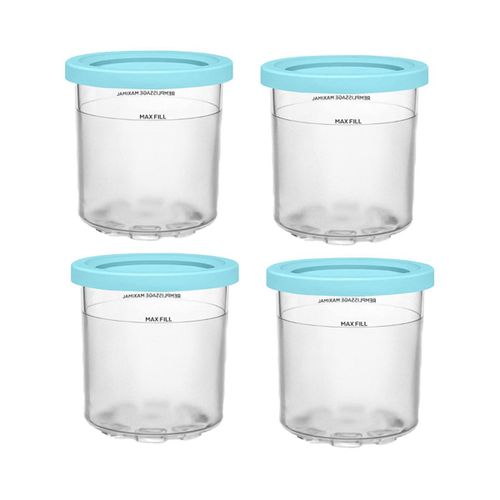 Tasse à CrèMe GlacéE, RéCipients à CrèMe GlacéE avec Couvercles pour SorbetièRe SéRie Ninja Creami Pints NC301 NC300 NC299AMZ