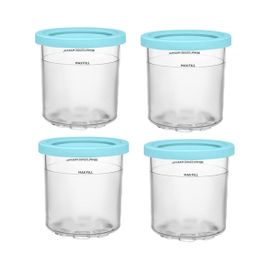 Tasse à CrèMe GlacéE, RéCipients à CrèMe GlacéE avec Couvercles pour SorbetièRe SéRie Ninja Creami Pints NC301 NC300 NC299AMZ