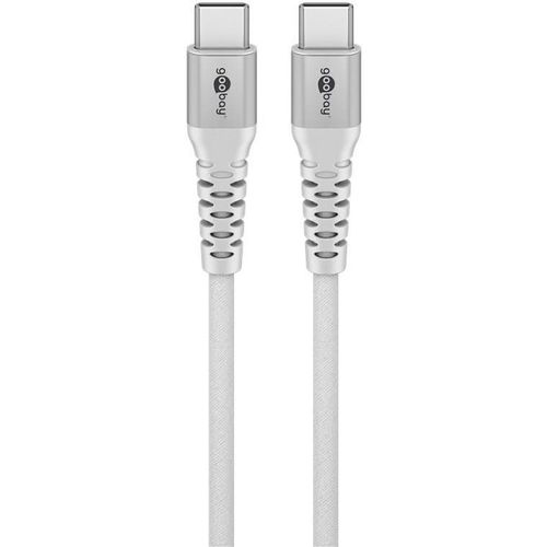 Goobay Usb-c (st-st) 2m Verbindungskabel Textilmantel White