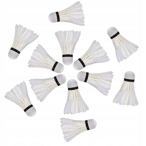 Volants De Badminton Birdies, Durabilité, Stabilité, 12 Têtes En Mousse Blanches