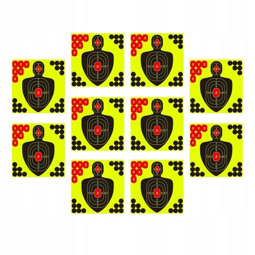 Lot De 10 Autocollants De Remplacement Pour Cibles Anti-Éclaboussures Pour Stand De Tir D'entraînement De Style A