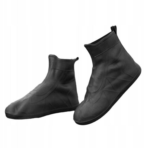 Bottes En Caoutchouc Antidérapantes Et Résistantes À L'usure 1 Paire De Couvre-Bottes De Pluie Noir Neige 26 Cm