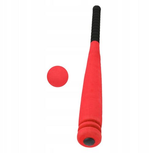 Batte De Baseball Et Ballon D'exercice En Mousse Pour Adolescents Et Adultes, Rouge 
