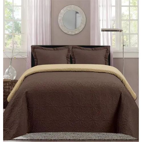 Boutis Ultrasonic Bicolor 2 Places 220 X 240 Cm - Choco Beige