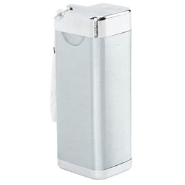 Cendrier portable Mini cendrier en alliage d¿aluminium cuboïde élégant avec couvercle pour voyage en voiture argent
